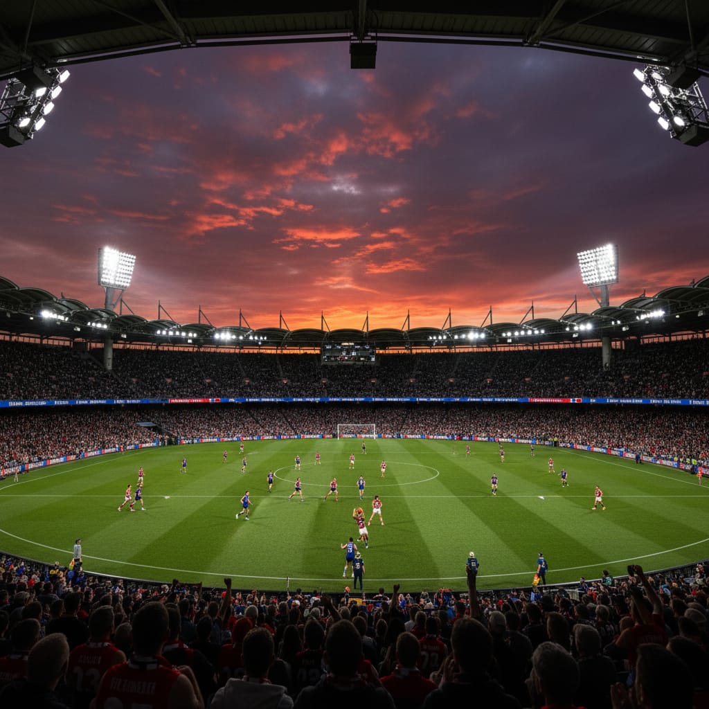 Supporters in a stand watching a match